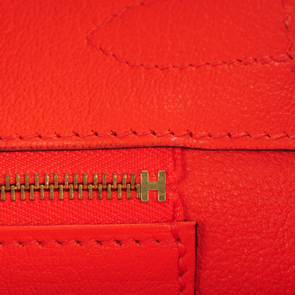 Hermes Taurillon Clemence Birkin 30 Orange Poppy 19 of 27