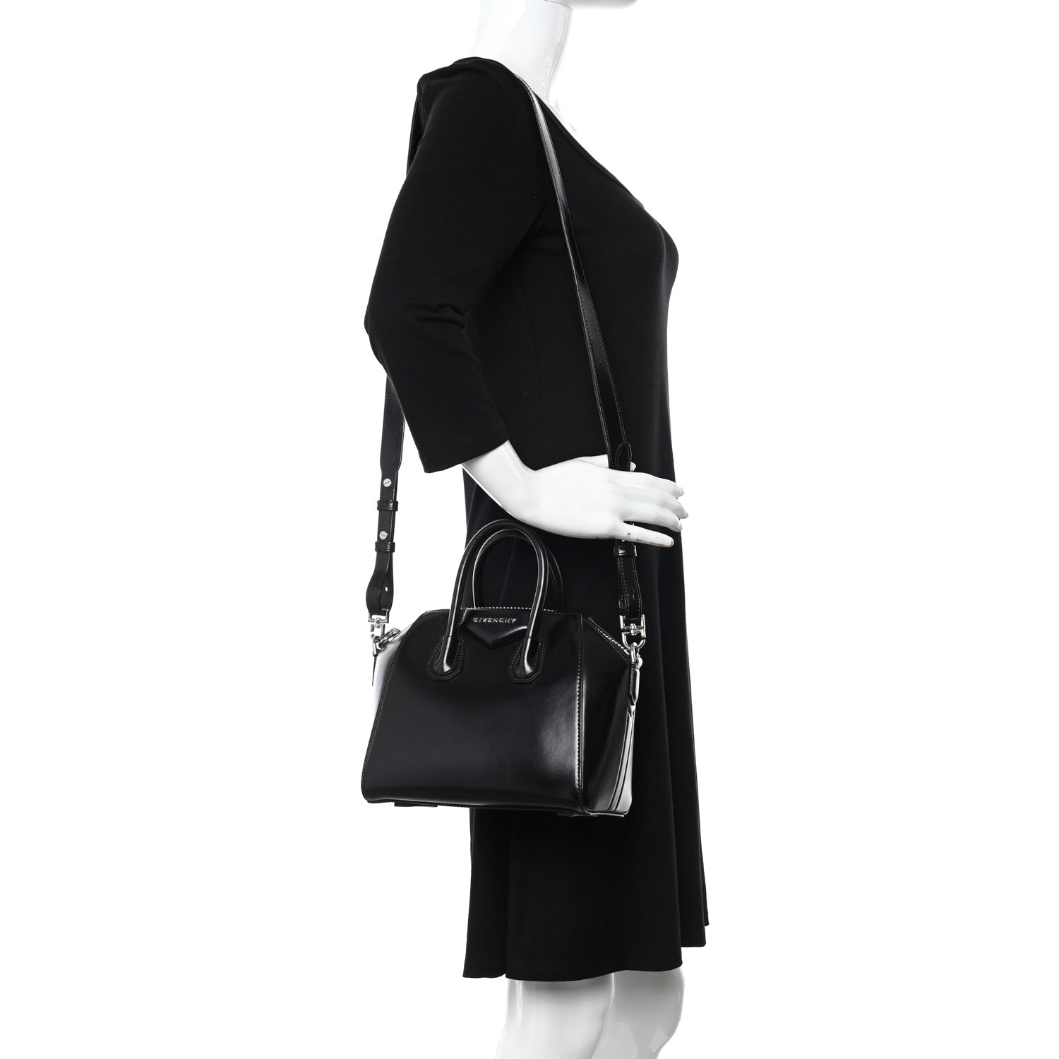 Givenchy Shiny Lord Calfskin Mini Antigona Black 2 of 11
