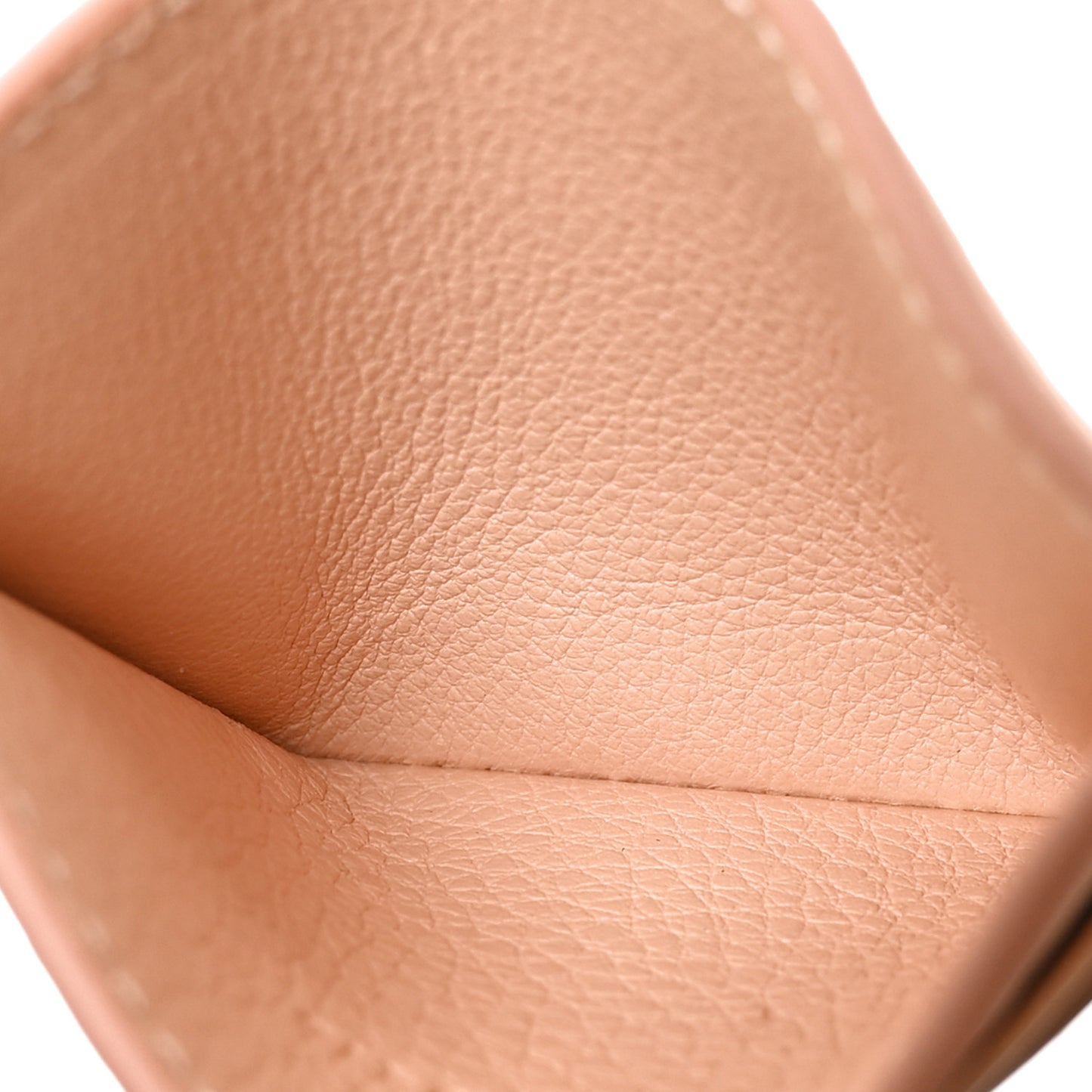 GG Grainy Calfskin Emblem Card Case Rose Dust