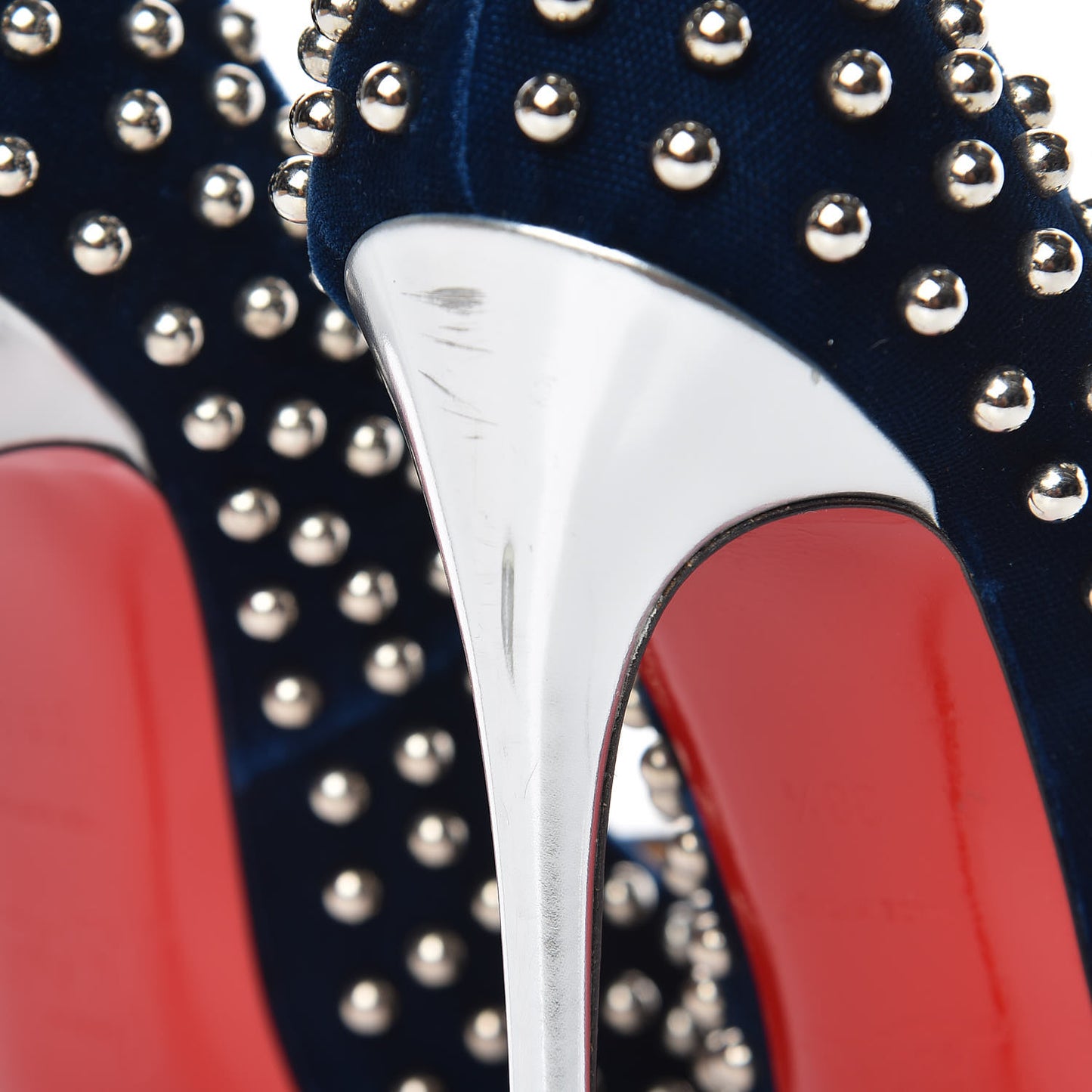 Velvet Specchio Billy 120 Spike Pumps 38.5 Silver Eclipse