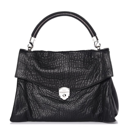 Saint Laurent Sheepskin Rive Gauche Hobo Black 1 of 10