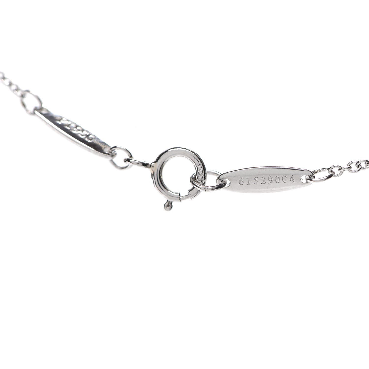 Tiffany Platinum Diamond .33ct Elsa Peretti Diamonds by the Yard Pendant Necklace 6 of 8