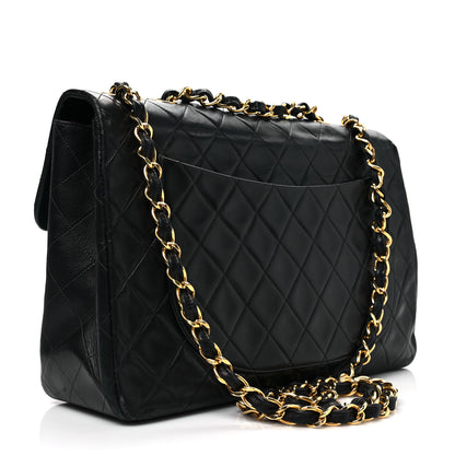 Chanel Lambskin Quilted XL Jumbo Single Flap Black 3 of 16