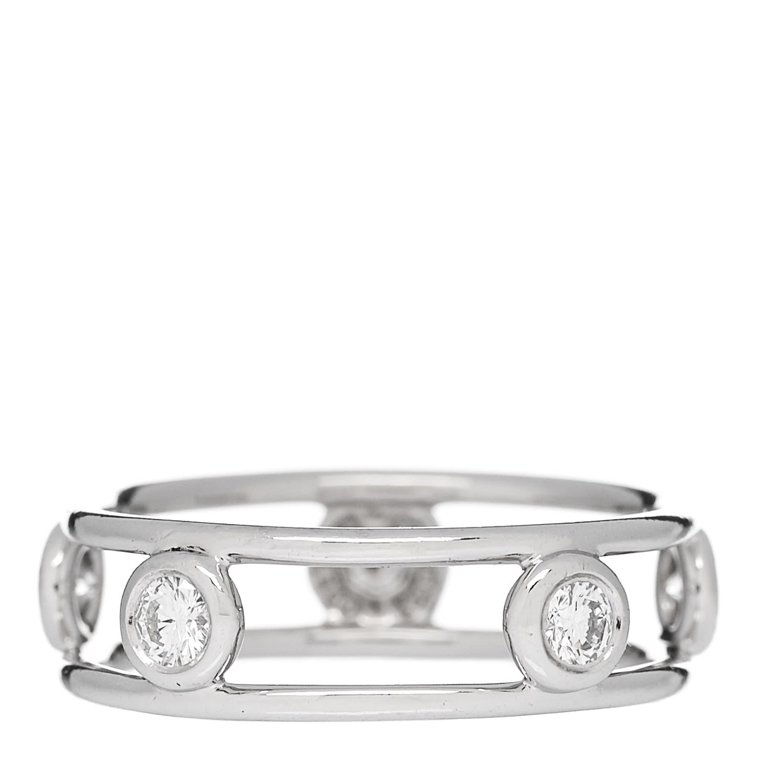 Tiffany Platinum Diamond Elsa Peretti Diamonds by the Yard Ring 49 5 3 of 4