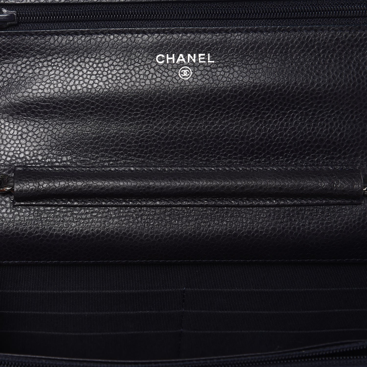 Chanel Caviar Quilted Wallet On Chain WOC Navy Blue 15 of 17