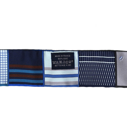 Hermes Silk Couvertures Nouvelles Twilly Marine Noisette Ciel 3 of 5