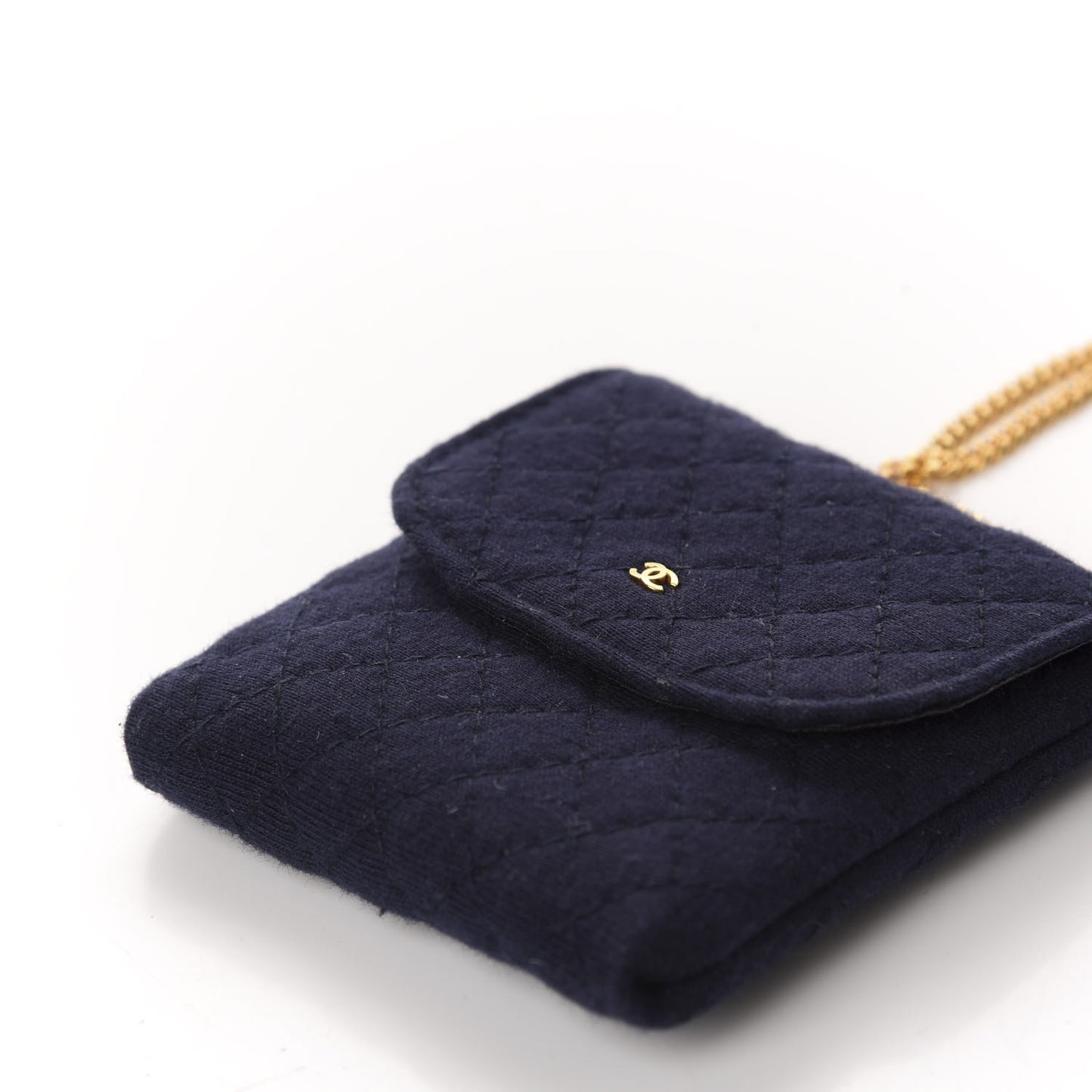 Jersey Quilted Micro Flap Bag Navy