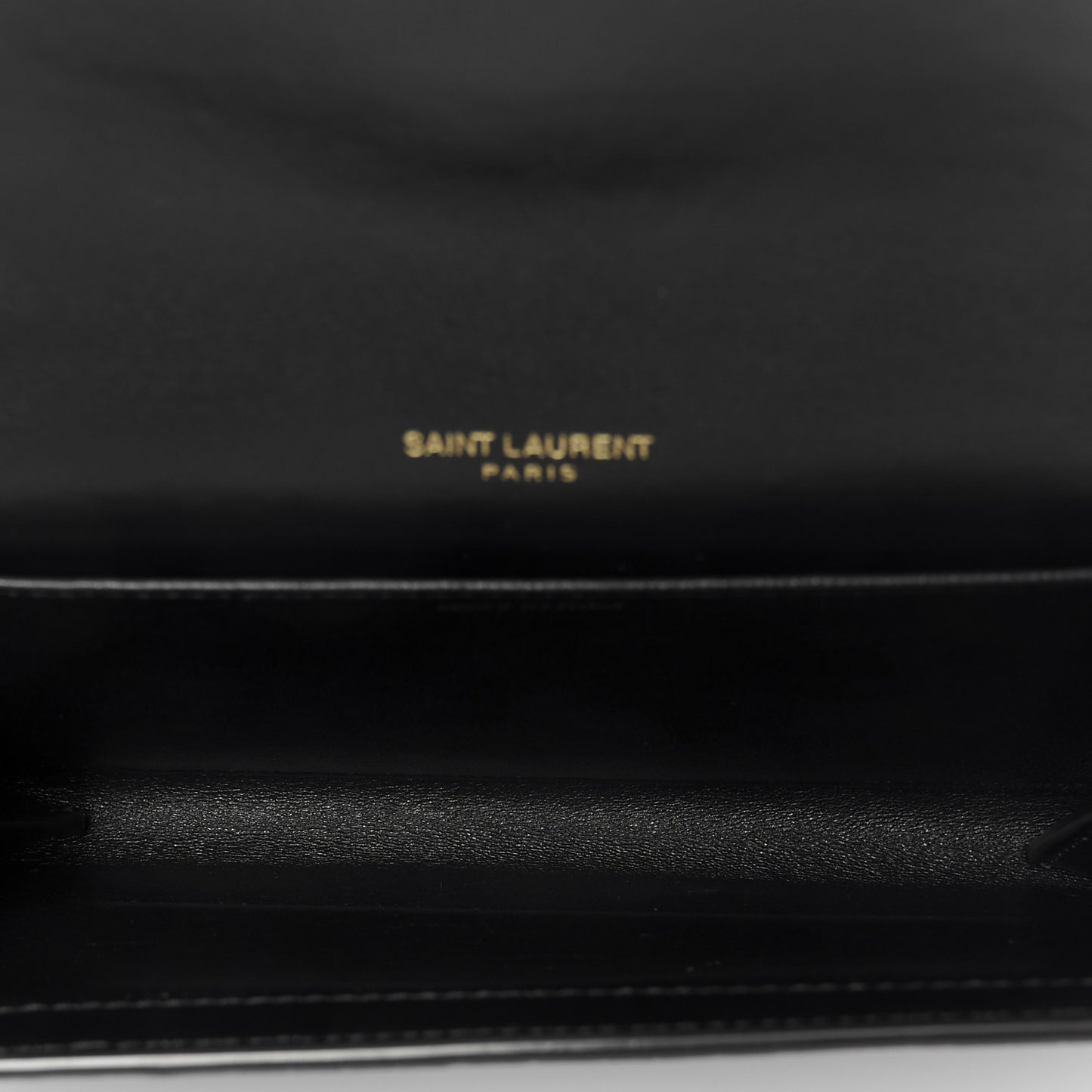 Calfskin Crocodile Embossed Monogram Uptown Chain Wallet Black