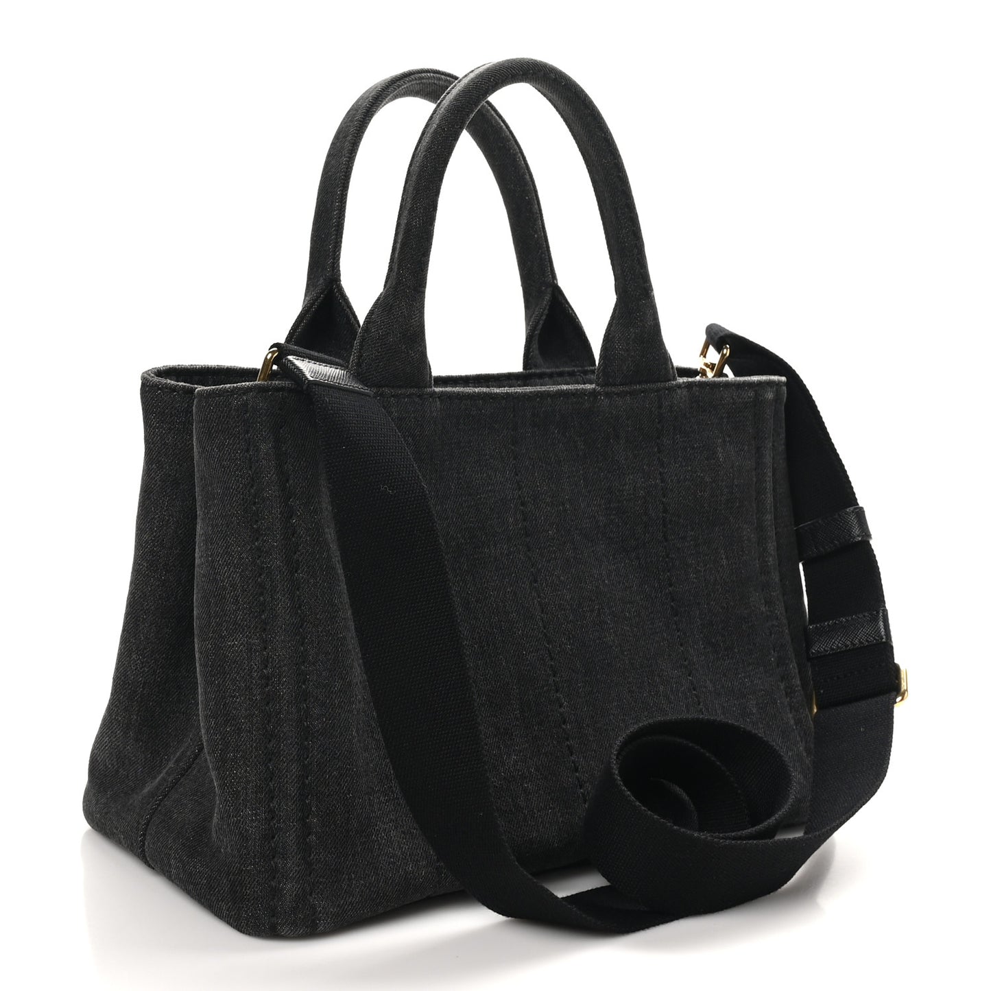 Denim Small Logo Tote Black