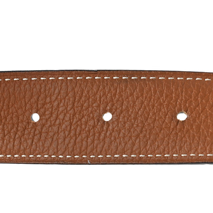 Hermes Box Togo 32mm Martelee H Belt 100 Black Gold 3 of 6