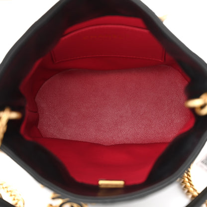 Chanel Lambskin Enamel Quilted Pending CC Bucket Drawstring Bag Black 5 of 11