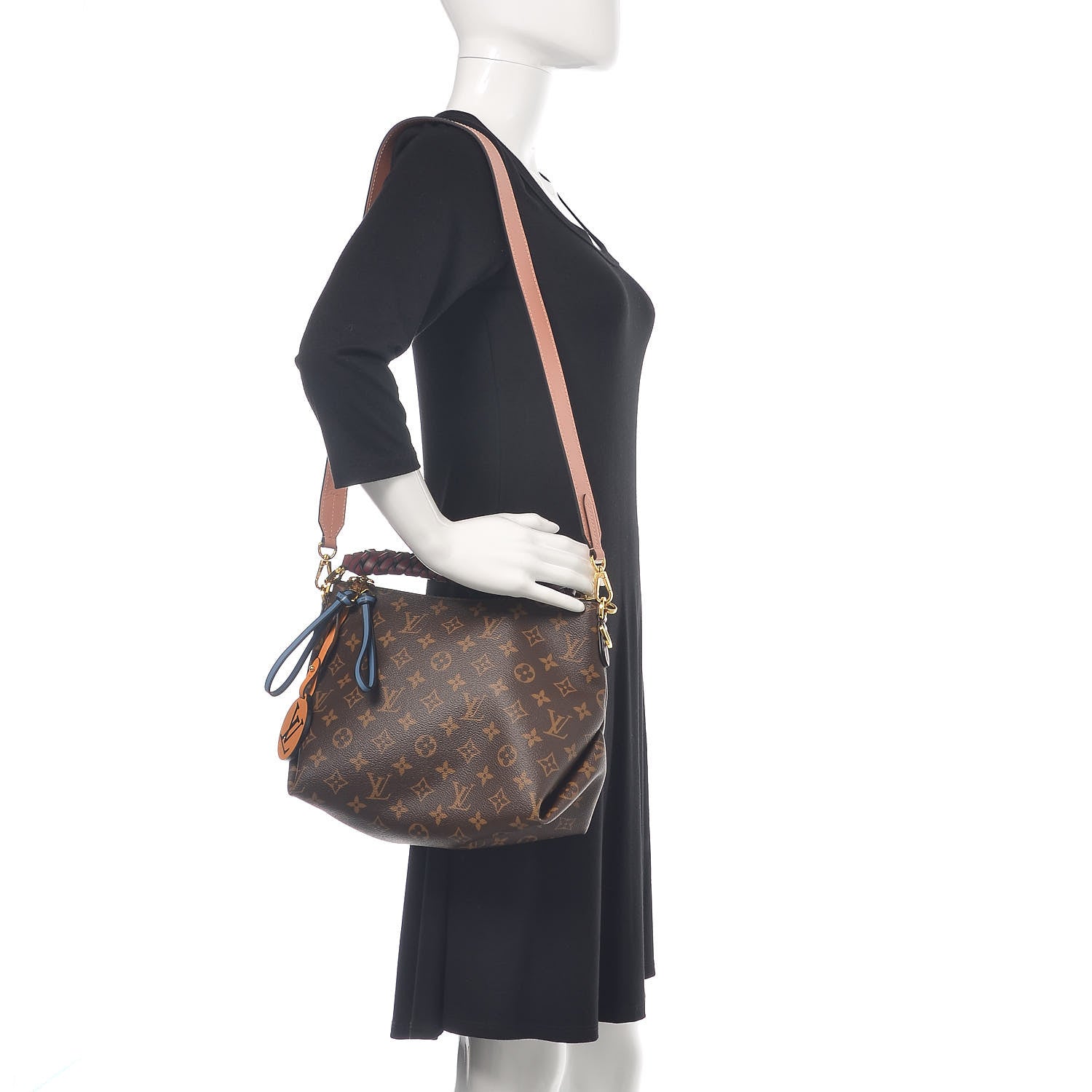 Louis Vuitton Monogram Beaubourg Hobo Mini Bordeaux Red Peach Safran Blue Jean Blue 2 of 10
