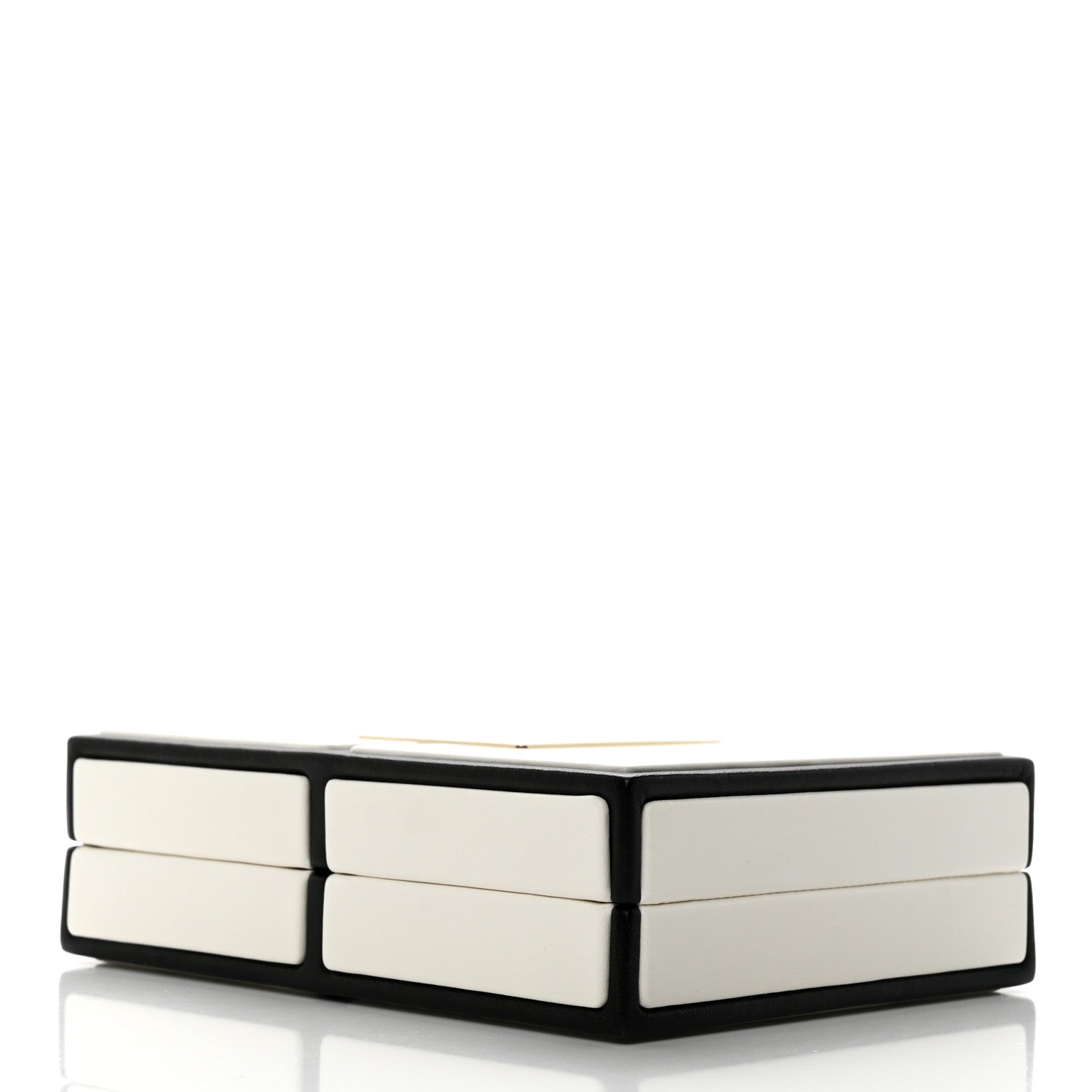 Chanel Lambskin No. 5 Perfume Box Evening Clutch White Black 4 of 12