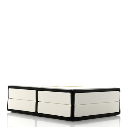 Chanel Lambskin No. 5 Perfume Box Evening Clutch White Black 4 of 12