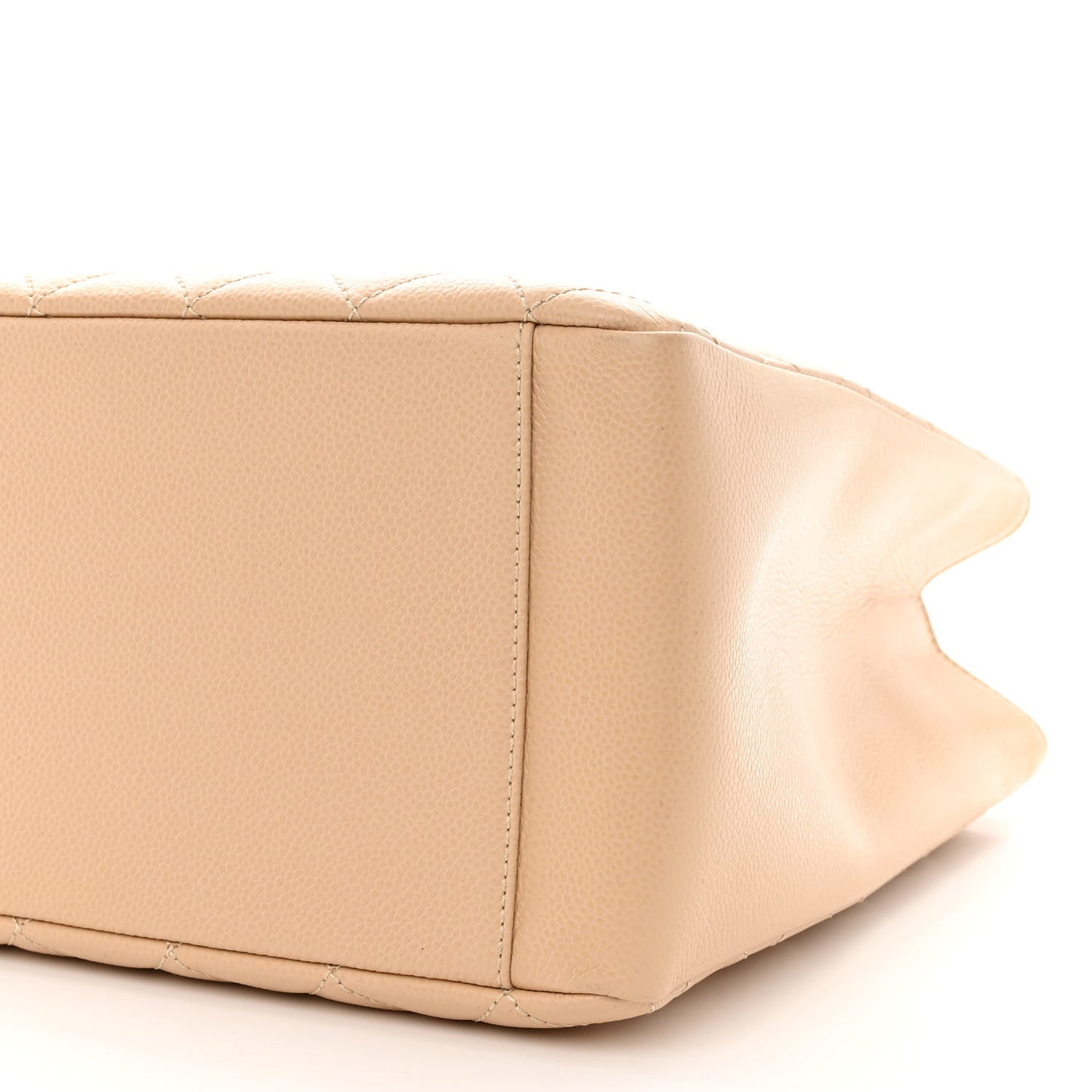 Caviar Quilted Grand Shopping Tote GST Beige Clair