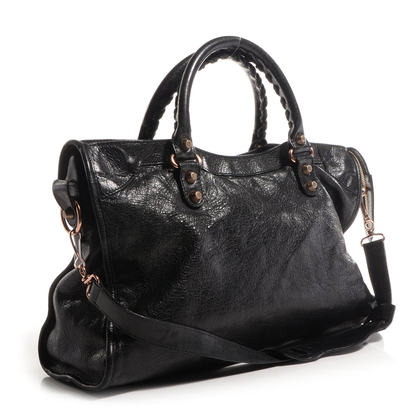 Agneau Giant 12 Rose Gold Hardware City Black