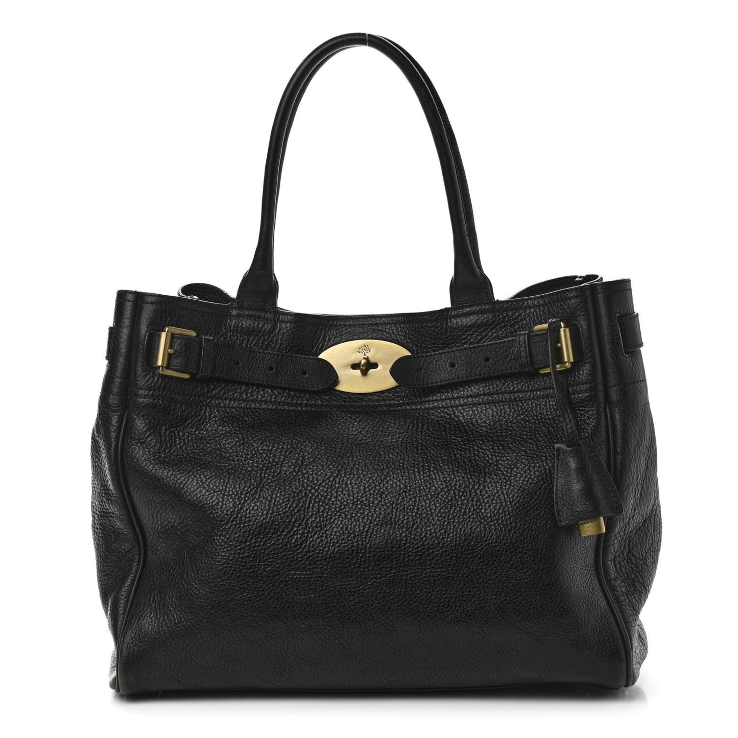 Natural Leather Bayswater Tote Black