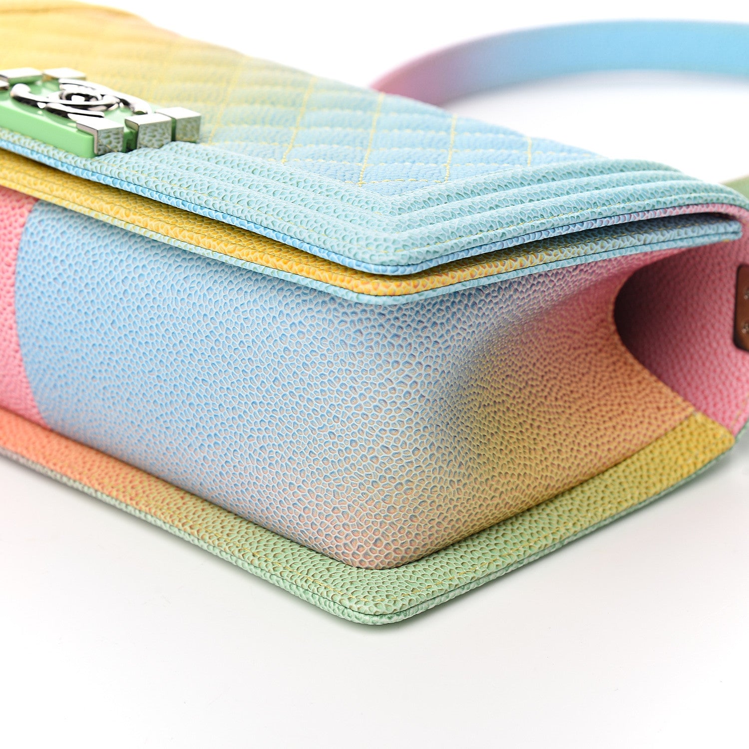 Chanel Caviar Quilted Medium Cuba Rainbow Boy Flap Multicolor 8 of 10