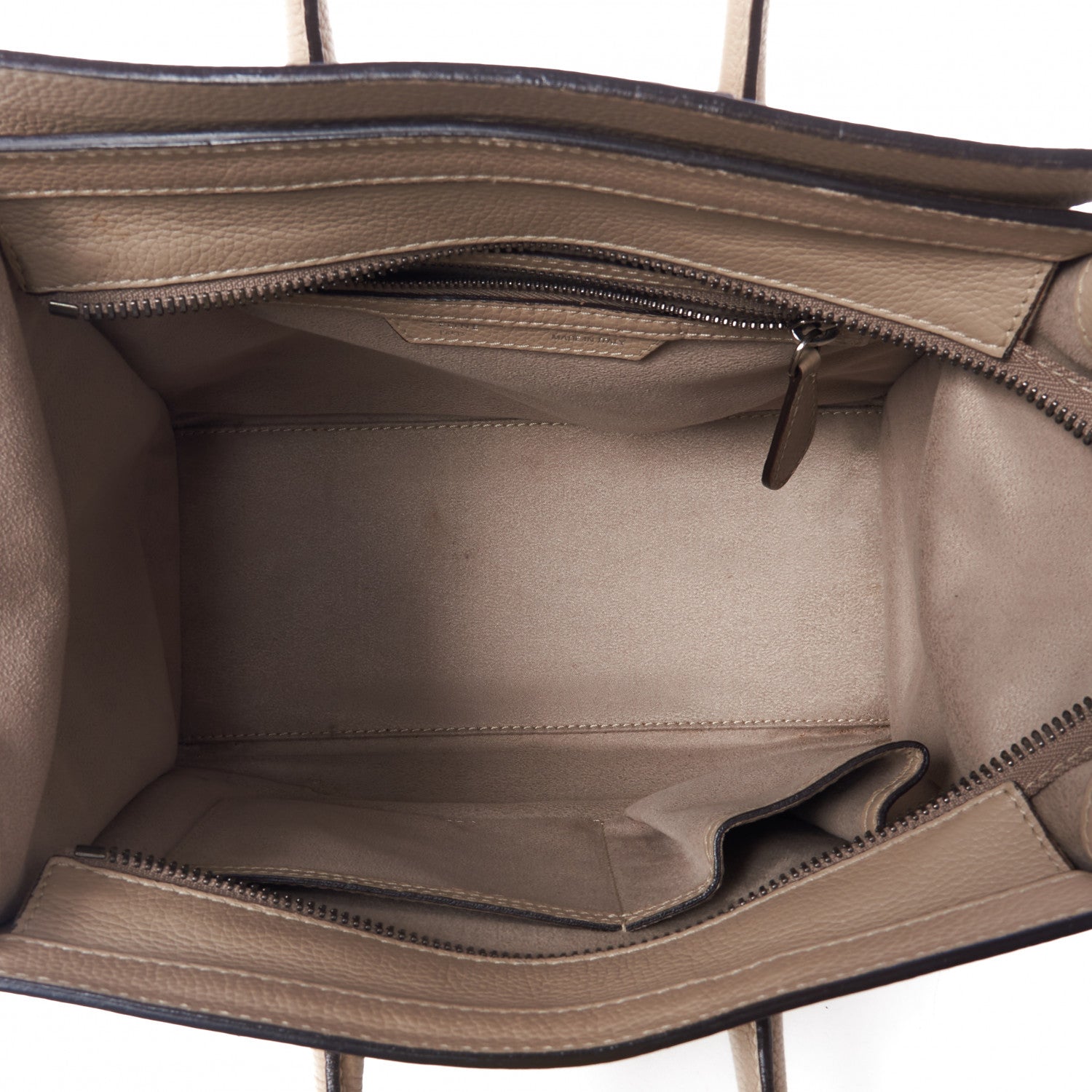 Celine Pebbled Calfskin Micro Luggage Taupe 6 of 9