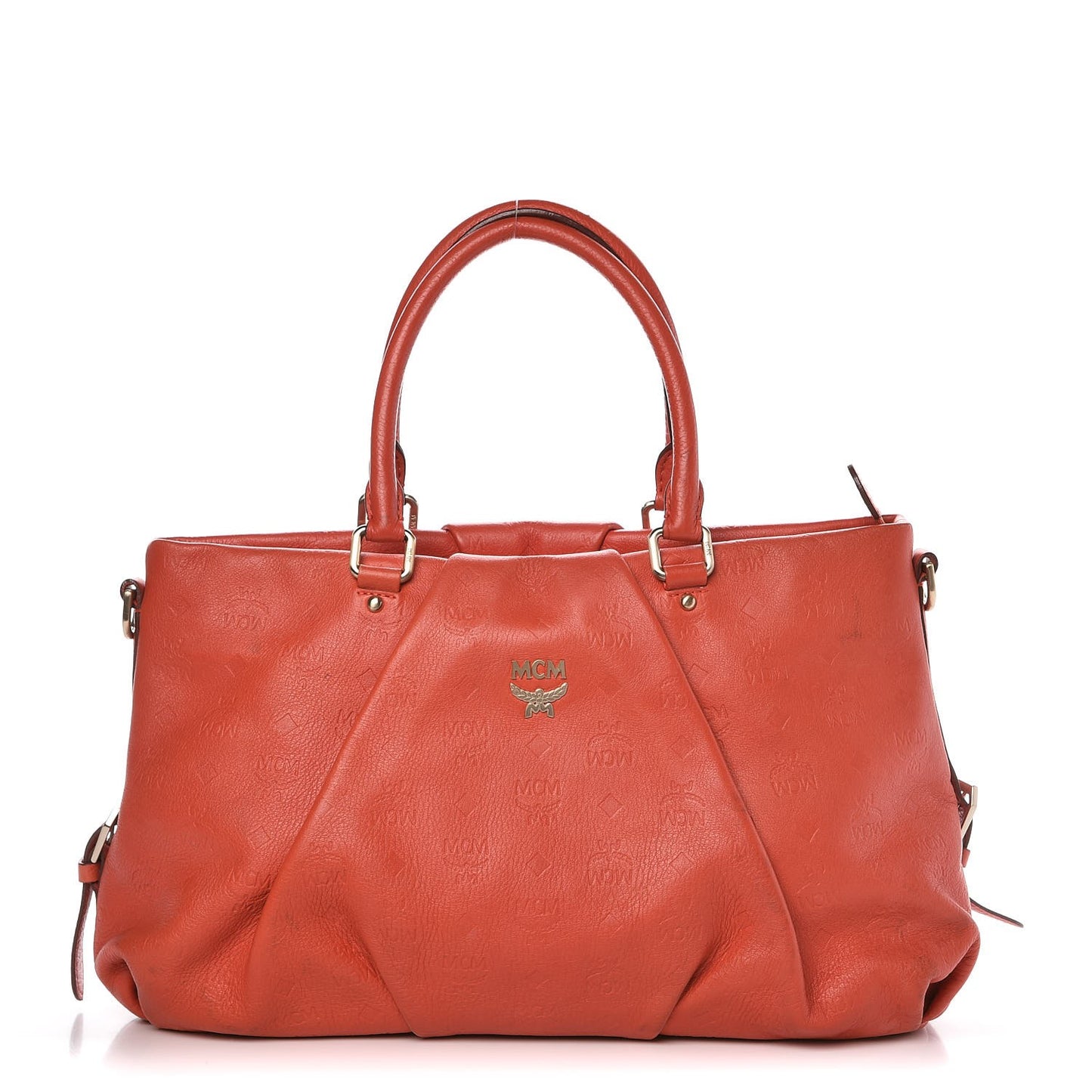 Calfskin Ottomar Monogram Tote Orange