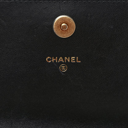 Chanel Lambskin Quilted Coco Clips Wallet On Chain WOC Black 6 of 13