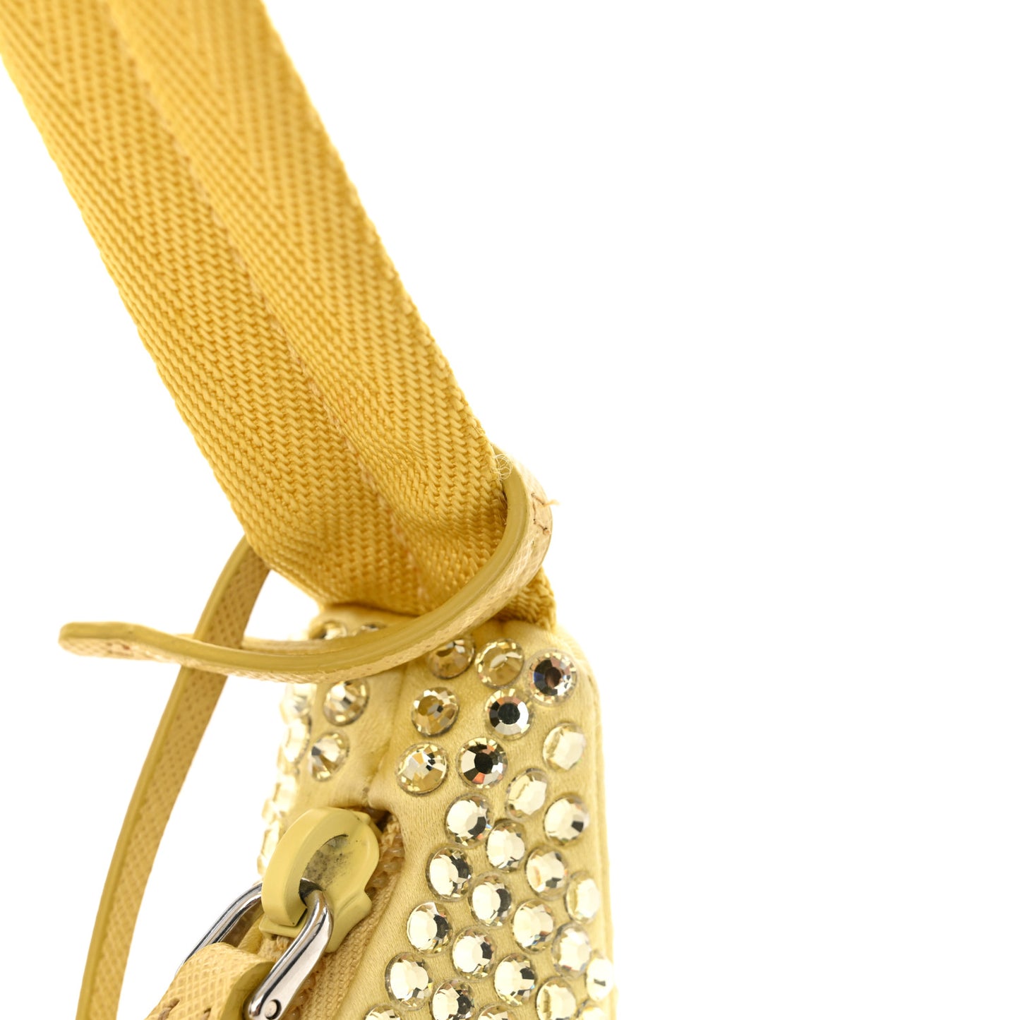 Satin Crystal Mini Re-Edition 2000 Bag Ananas