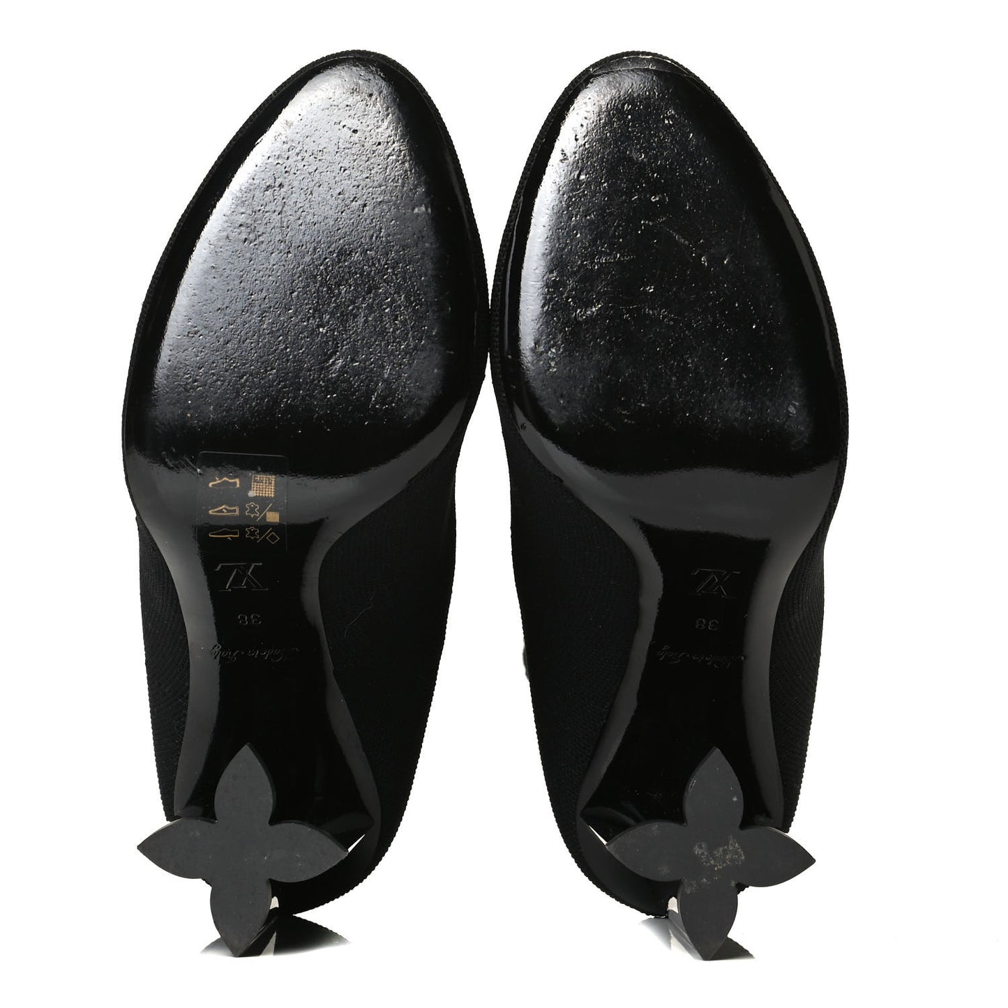 Stretch Fabric New Wave Silhouette Ankle Boots 38 Black