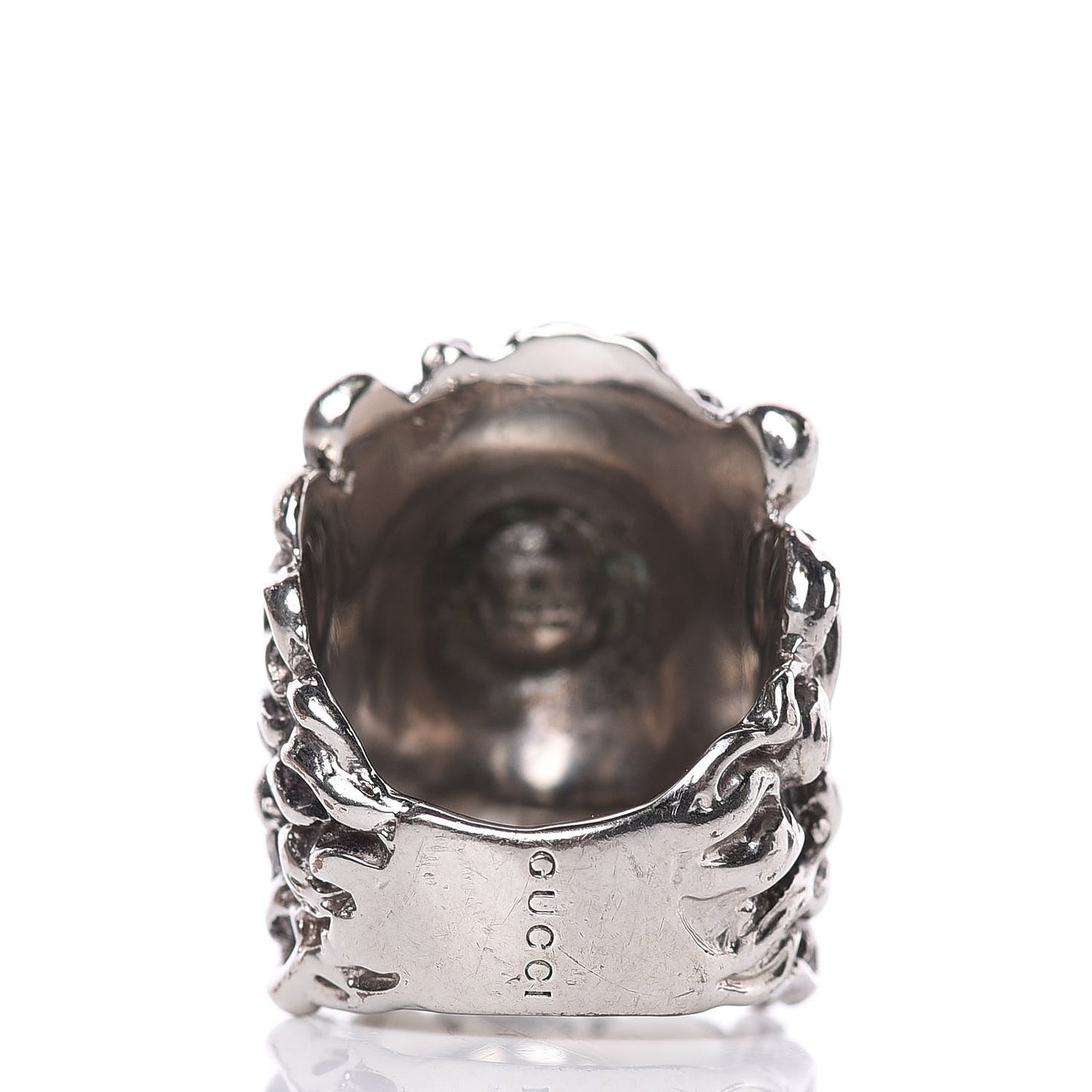Palladium Lion Head Ring 6.5 Aged Silver