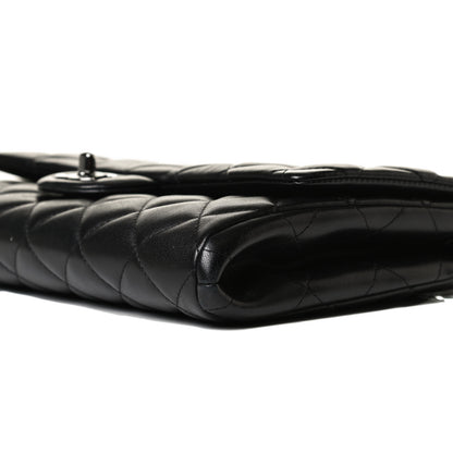 Chanel Lambskin Quilted Clutch With Chain Flap Black 11 of 13