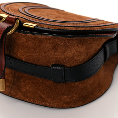 Chloe Suede Calfskin Mini Marcie Round Crossbody Bag Tan 7 of 7