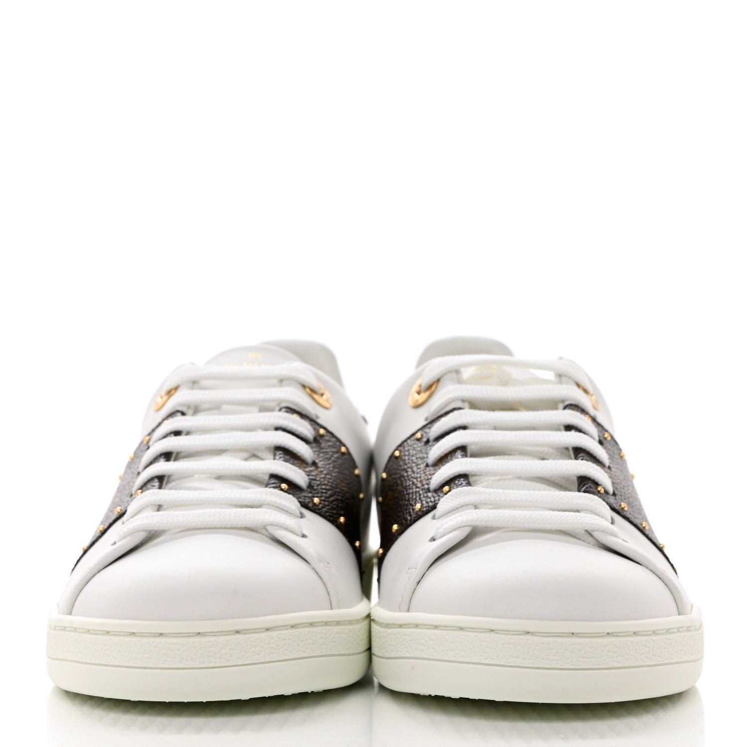 Louis Vuitton Calfskin Monogram Frontrow Sneaker 35 White 2 of 9