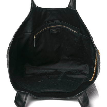 Saint Laurent Lambskin Quilted Maxi Icare Shopping Tote Black 6 of 11