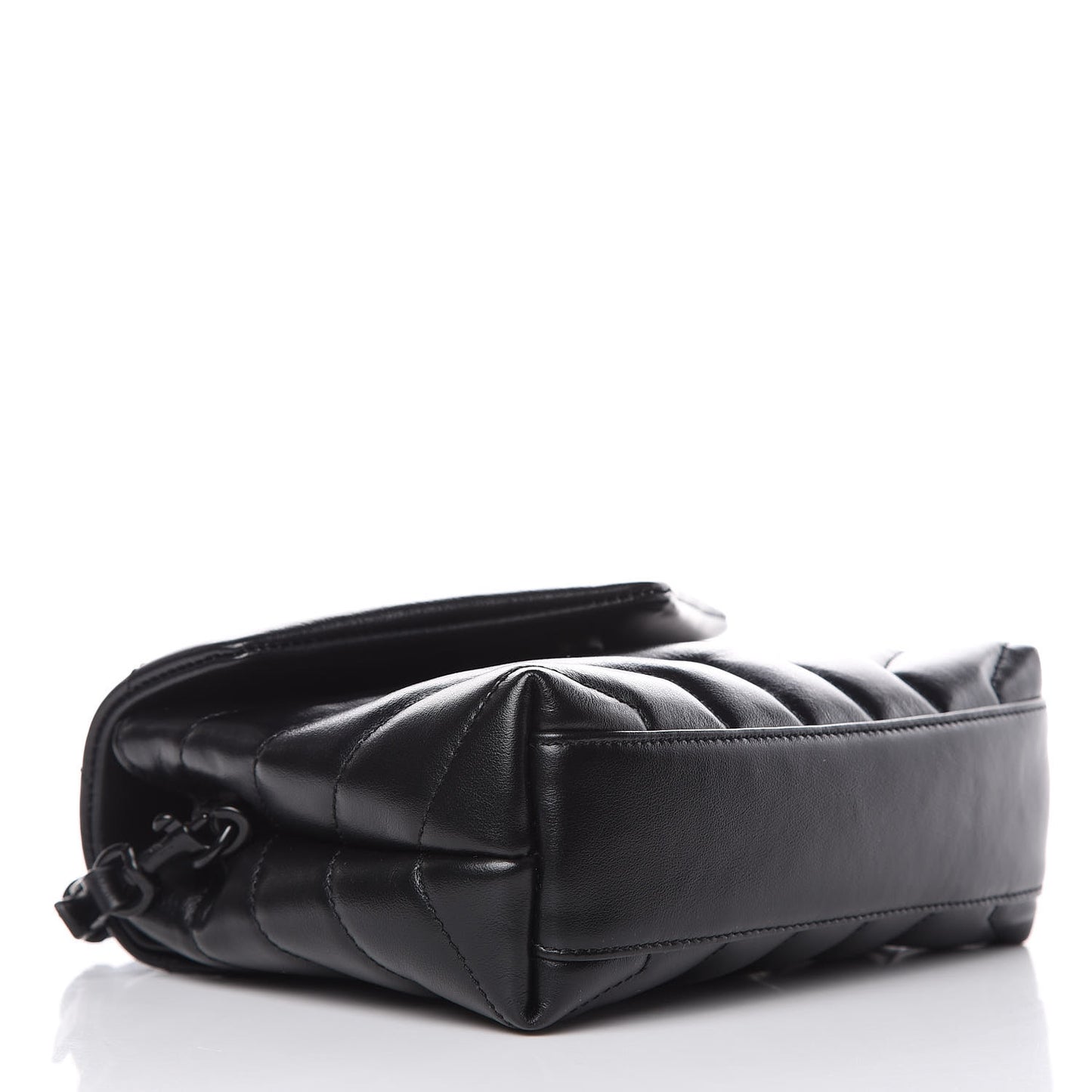 Calfskin Y Quilted Monogram Toy Loulou Crossbody Bag Black