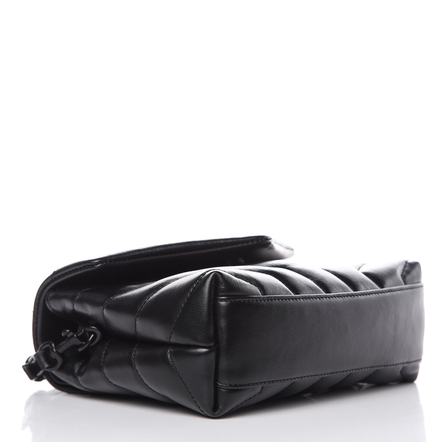 Saint Laurent Calfskin Y Quilted Monogram Toy Loulou Crossbody Bag Black 4 of 14