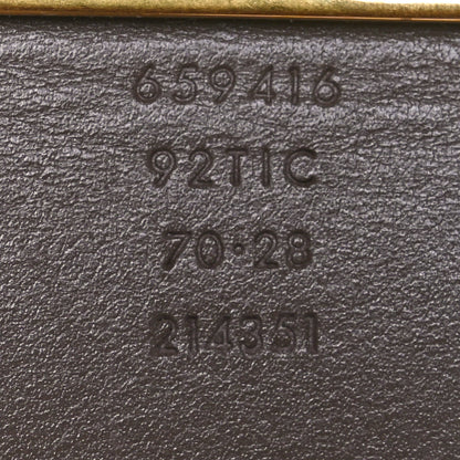 Gucci GG Supreme Monogram Plutone Calfskin Double G Reversible 37mm Belt 70 28 Beige Ebony New Acero 3 of 5