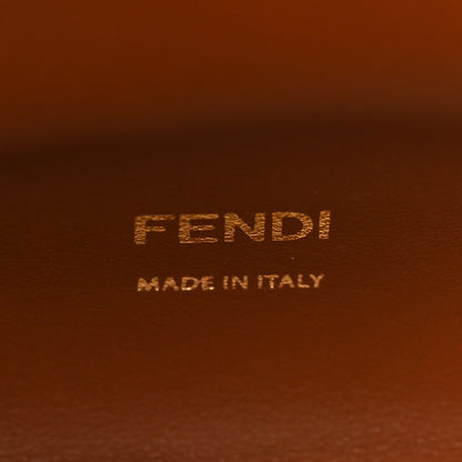 Fendi Vitello Seta Century Small Peekaboo X-Tote Black Brandy 6 of 9