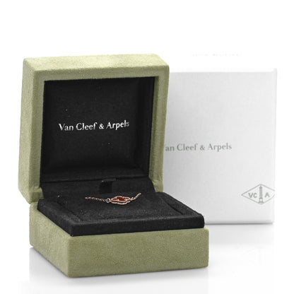 Van Cleef & Arpels 18K Rose Gold Carnelian Sweet Alhambra Bracelet 4 of 4