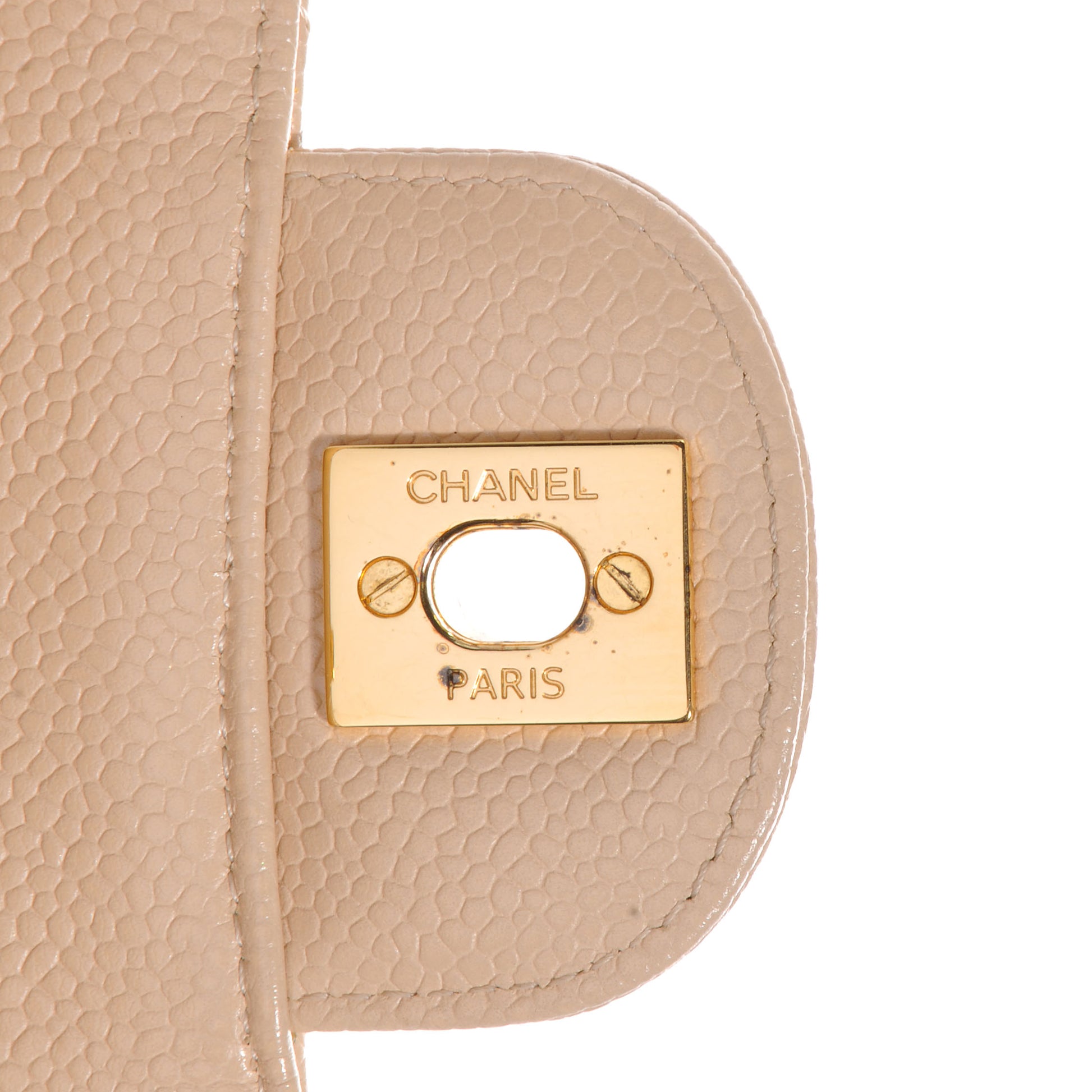 Chanel Caviar Quilted Medium Double Flap Beige Clair 9 of 9