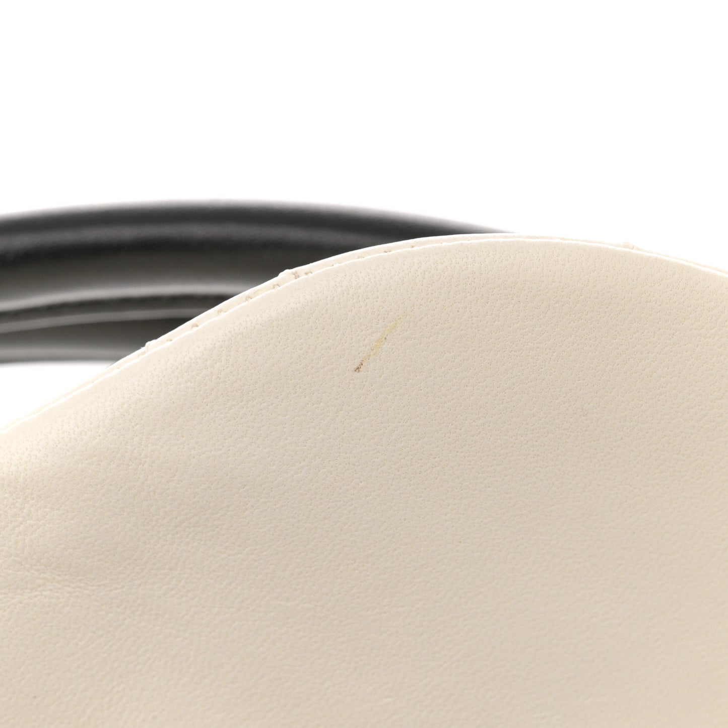 Lambskin Quilted Small Hula Hoop Flap Ivory