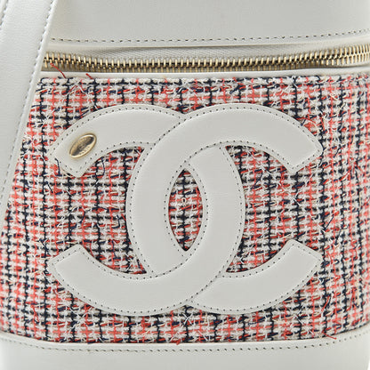 Chanel Tweed Lambskin Timeless Vanity Cosmetic Case White 8 of 10