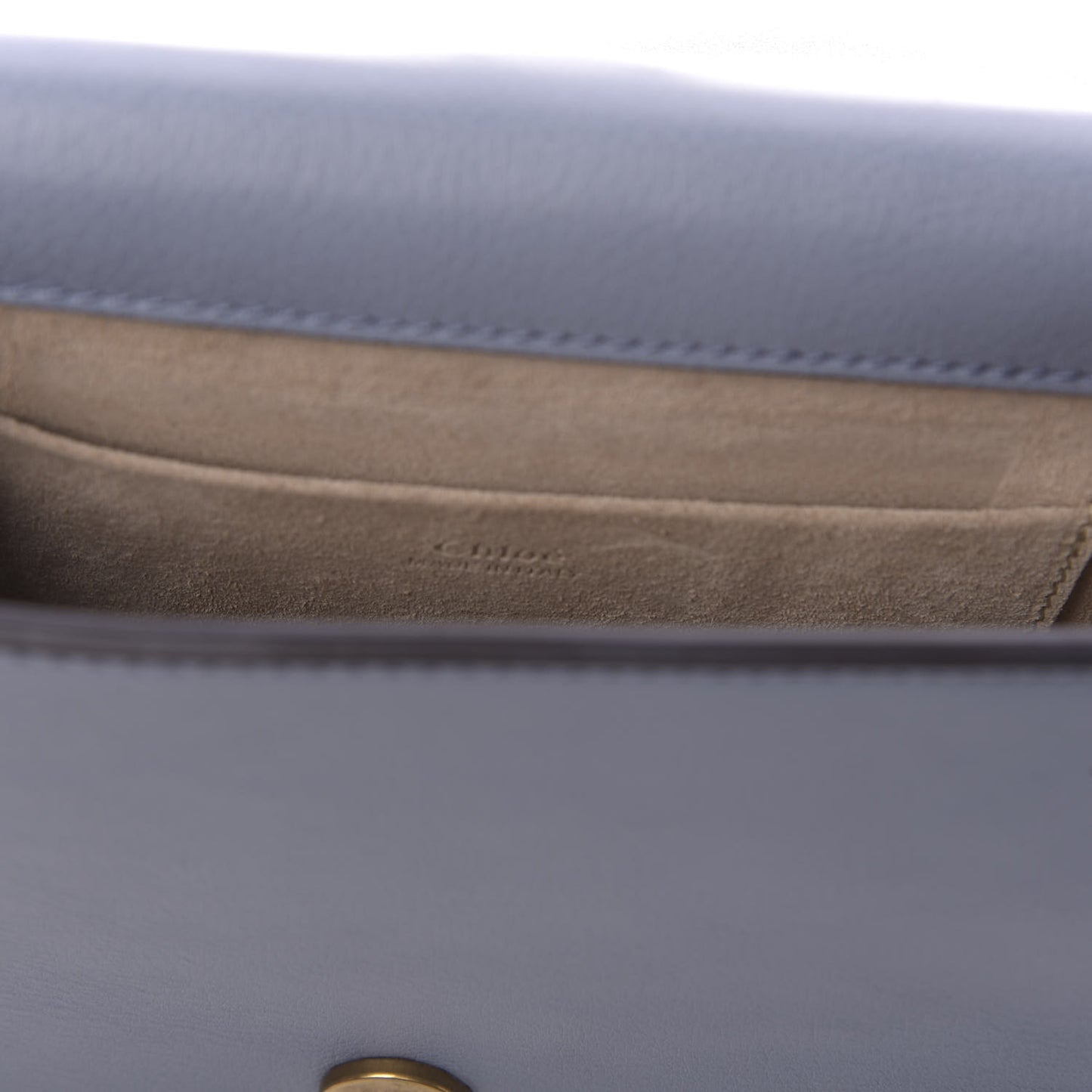 Calfskin Suede Small Nile Bracelet Bag Cloudy Blue