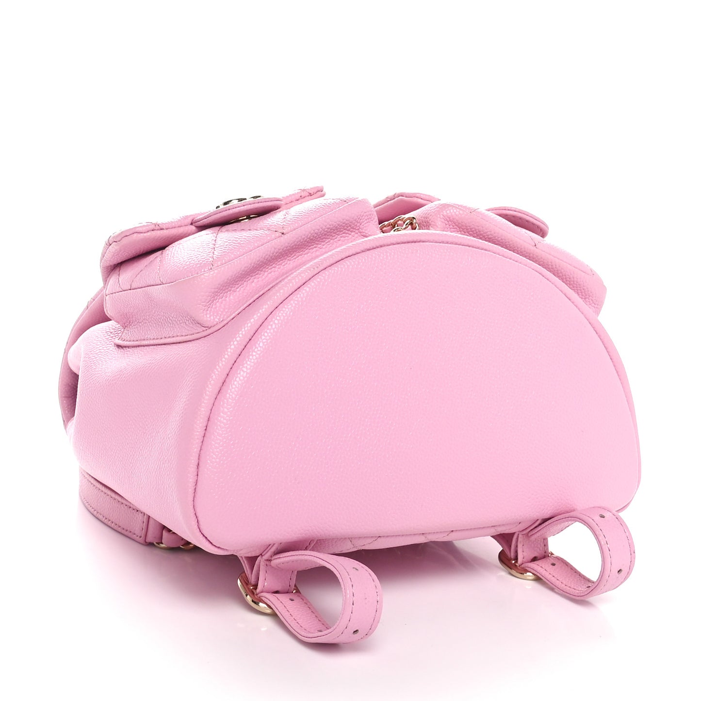 Calfskin Quilted Medium Duma Pockets Drawstring Backpack Pink