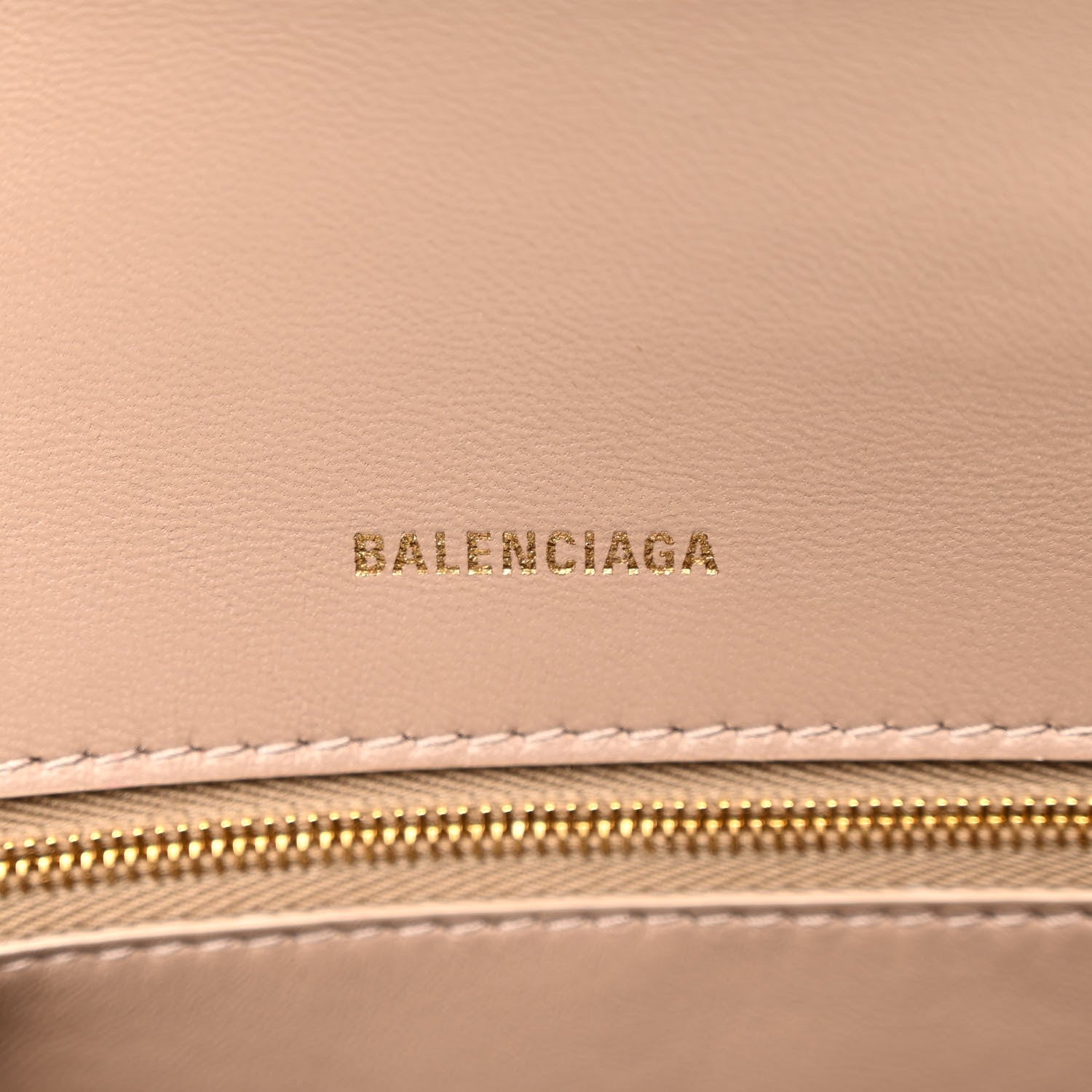 Balenciaga Shiny Box Calfskin Small Hourglass Top Handle Bag Sand 6 of 9