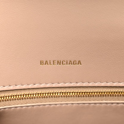 Balenciaga Shiny Box Calfskin Small Hourglass Top Handle Bag Sand 6 of 9