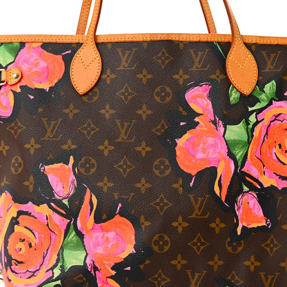 Louis Vuitton Monogram Roses Neverfull MM 7 of 9