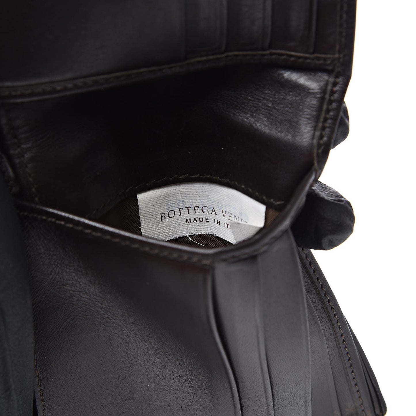 Nappa Intrecciato Bi-Fold Wallet Ebano