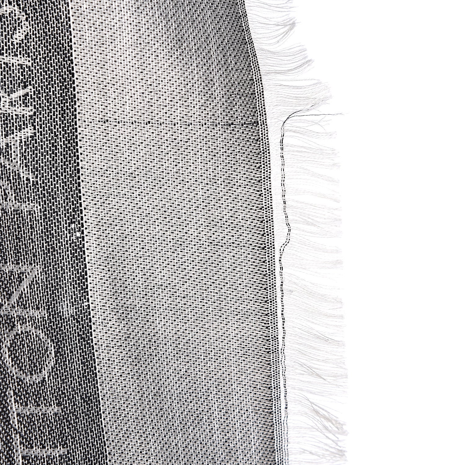 Louis Vuitton Wool Silk Monogram Denim Shawl Black 8 of 13