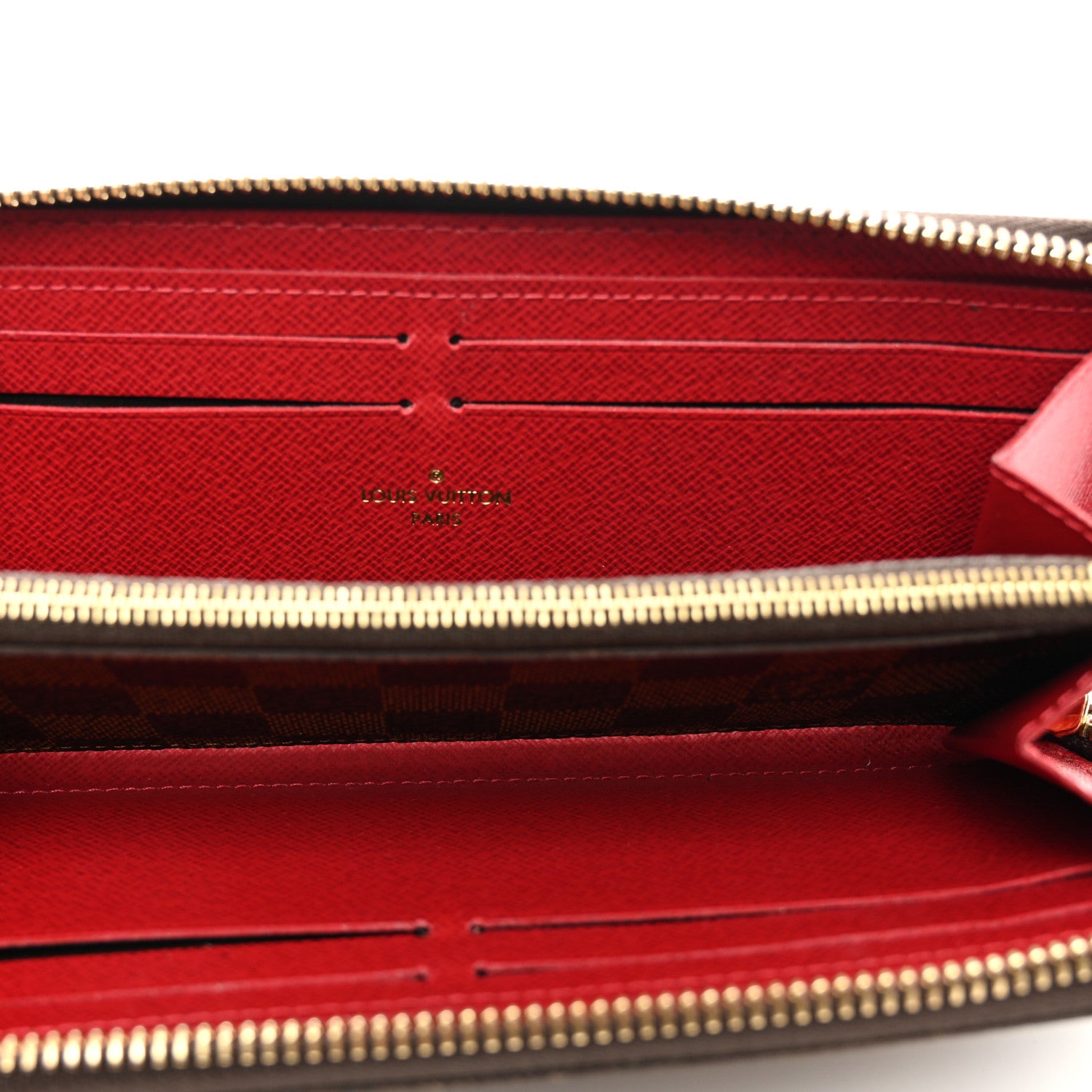 Louis Vuitton Damier Ebene Clemence Wallet Cherry 5 of 7