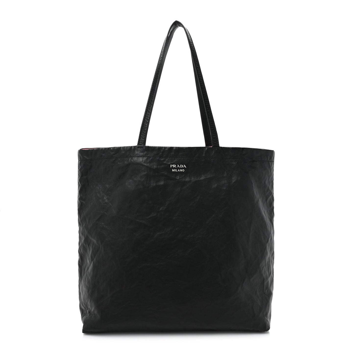 Nappa Antique Reversible Tote Black Pink