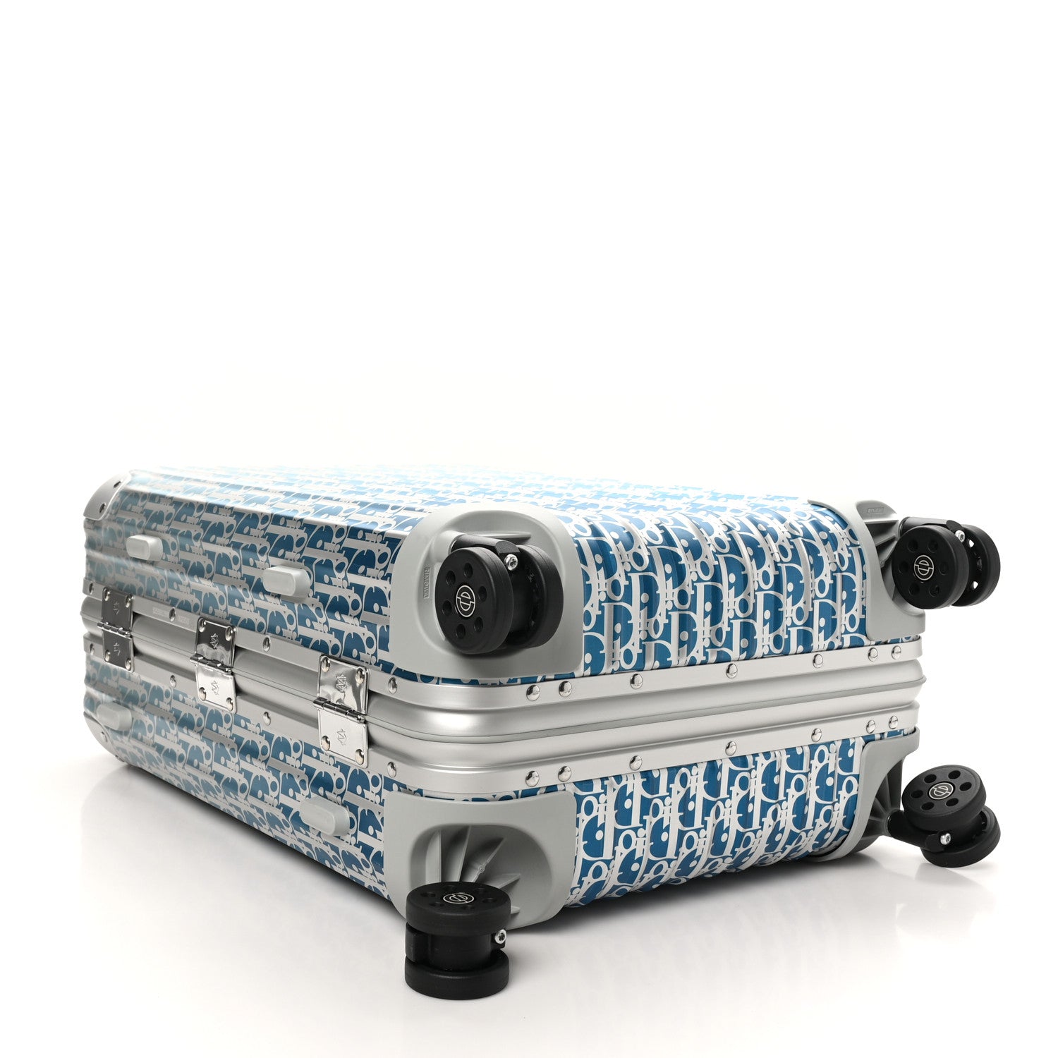 Christian Dior X RIMOWA Aluminum Gradient Cabin Luggage Blue Multi 3 of 8